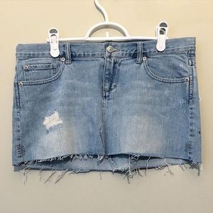 NWT Forever 21 Distressed Denim Skirt